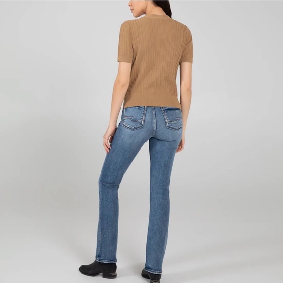 Silver Jeans Co Women's. Avery High Rise Slim Bootcut Jeans In Indigo - Picture 3 of 13